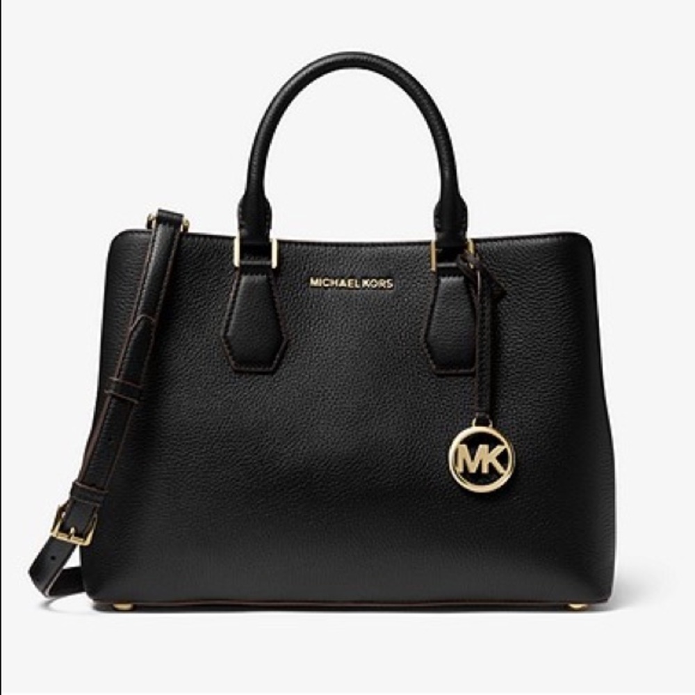 Camille Large Pebbled Leather Satchel